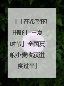 「在希望的田野上·三夏时节」全国夏粮小麦收获进度过半