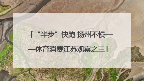 “半步”快跑 扬州不慢——体育消费江苏观察之三