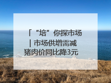 “培”你探市场｜市场供增需减 猪肉价同比降3元 未来40天便宜猪肉敞开吃