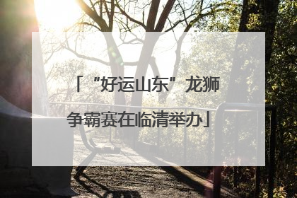 “好运山东”龙狮争霸赛在临清举办