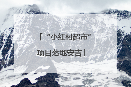 “小红村超市”项目落地安吉