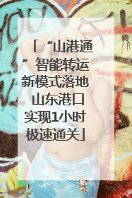 “山港通”智能转运新模式落地 山东港口实现1小时极速通关