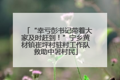 “幸亏彭书记带着大家及时赶到！”宁乡黄材镇崔坪村驻村工作队救助中暑村民