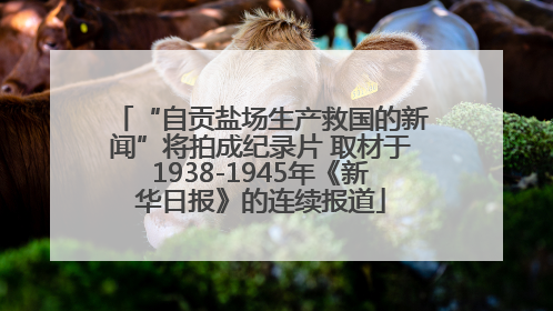 “自贡盐场生产救国的新闻”将拍成纪录片 取材于1938-1945年《新华日报》的连续报道