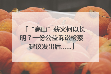 “高山”薪火何以长明？一份公益诉讼检察建议发出后……
