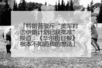 特朗普驳斥“美军打击伊朗计划已获批准”报道：《华尔街日报》根本不知道我的想法