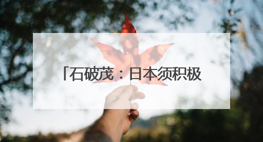 石破茂：日本须积极汲取战争历史教训