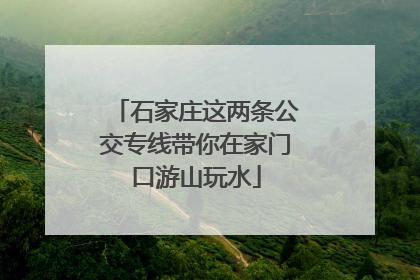 石家庄这两条公交专线带你在家门口游山玩水