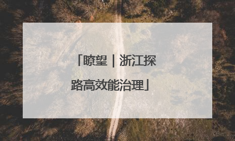 瞭望｜浙江探路高效能治理