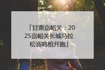 甘肃嘉峪关：2025嘉峪关长城马拉松赛鸣枪开跑