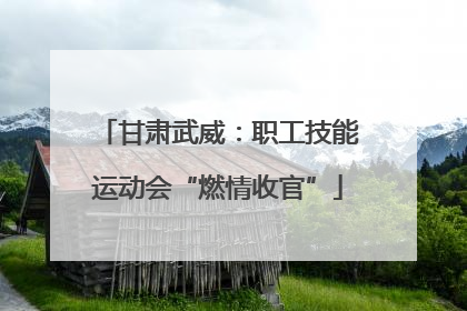 甘肃武威：职工技能运动会“燃情收官”