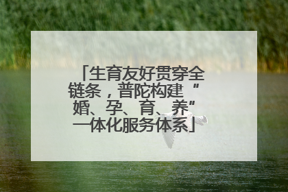 生育友好贯穿全链条，普陀构建“婚、孕、育、养”一体化服务体系