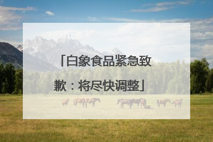 白象食品紧急致歉：将尽快调整
