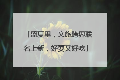 盛夏里，文旅跨界联名上新，好耍又好吃