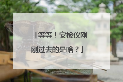 等等！安检仪刚刚过去的是啥？