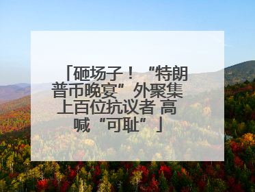 砸场子！“特朗普币晚宴”外聚集上百位抗议者 高喊“可耻”