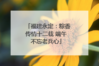 福建永定：粽香传情十二载 端午不忘老兵心