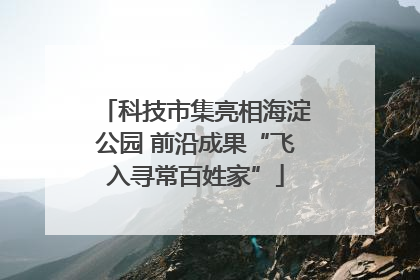 科技市集亮相海淀公园 前沿成果“飞入寻常百姓家”