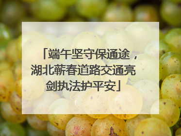 端午坚守保通途，湖北蕲春道路交通亮剑执法护平安