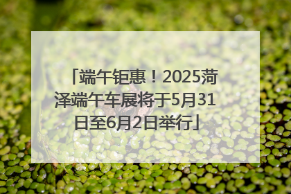 端午钜惠！2025菏泽端午车展将于5月31日至6月2日举行