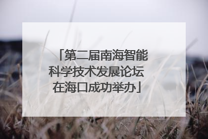 第二届南海智能科学技术发展论坛在海口成功举办