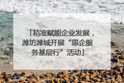 精准赋能企业发展，潍坊潍城开展“惠企服务基层行”活动