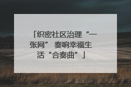 织密社区治理“一张网” 奏响幸福生活“合奏曲”