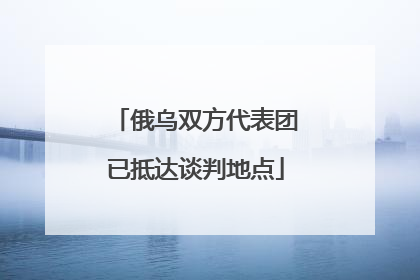 俄乌双方代表团已抵达谈判地点