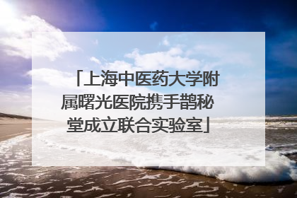 上海中医药大学附属曙光医院携手鹊秘堂成立联合实验室