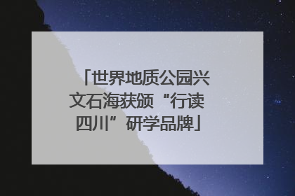 世界地质公园兴文石海获颁“行读四川”研学品牌