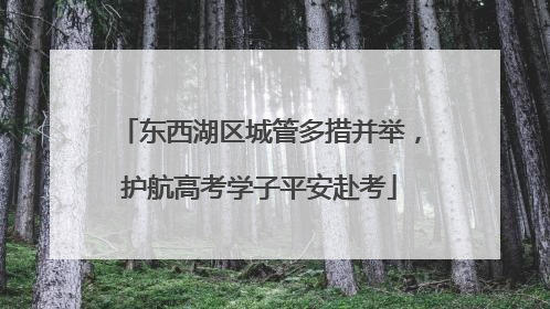 东西湖区城管多措并举，护航高考学子平安赴考