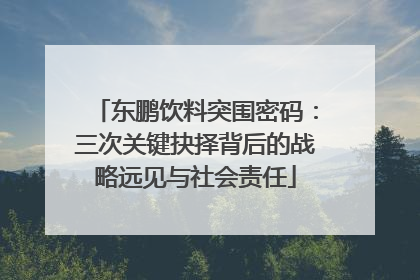东鹏饮料突围密码：三次关键抉择背后的战略远见与社会责任