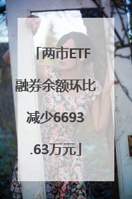 两市ETF融券余额环比减少6693.63万元