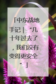 中东战地手记｜“几十年过去了，我们没有变得更安全”
