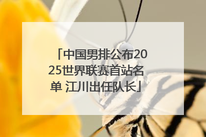 中国男排公布2025世界联赛首站名单 江川出任队长