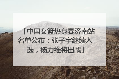 中国女篮热身赛济南站名单公布：张子宇继续入选，杨力维将出战