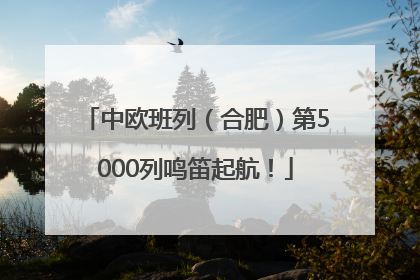 中欧班列（合肥）第5000列鸣笛起航！