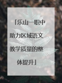 乐山一职中助力区域语文教学质量的整体提升