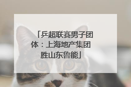 乒超联赛男子团体：上海地产集团胜山东鲁能