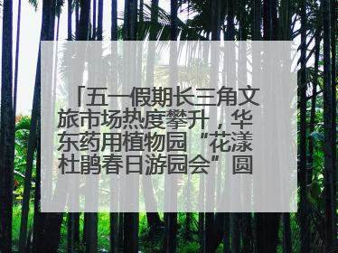 五一假期长三角文旅市场热度攀升，华东药用植物园“花漾杜鹃春日游园会”圆满收官！