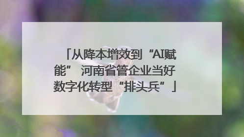 从降本增效到“AI赋能” 河南省管企业当好数字化转型“排头兵”