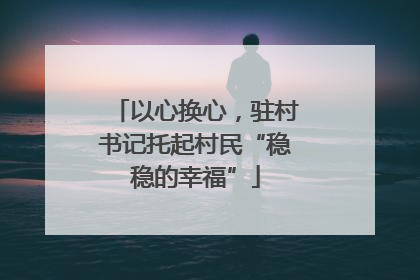 以心换心，驻村书记托起村民“稳稳的幸福”