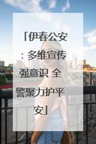 伊春公安：多维宣传强意识 全警聚力护平安