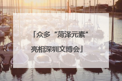 众多“菏泽元素”亮相深圳文博会