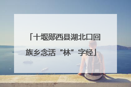 十堰郧西县湖北口回族乡念活“林”字经