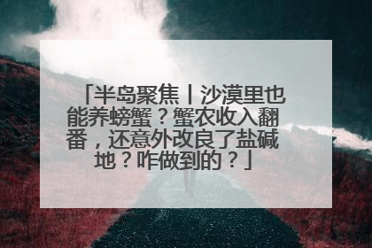 半岛聚焦丨沙漠里也能养螃蟹？蟹农收入翻番，还意外改良了盐碱地？咋做到的？