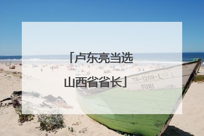 卢东亮当选山西省省长