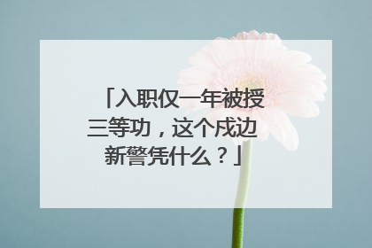 入职仅一年被授三等功，这个戍边新警凭什么？