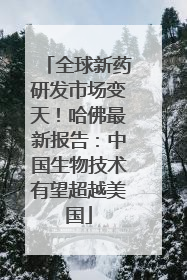 全球新药研发市场变天！哈佛最新报告：中国生物技术有望超越美国