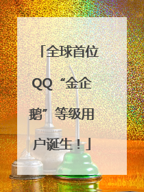全球首位QQ“金企鹅”等级用户诞生！